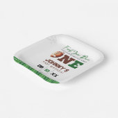 Football First Touch Down 1st Birthday ペーパープレート (傾斜あり)