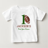 Football First Year Down ベビーTシャツ (正面)