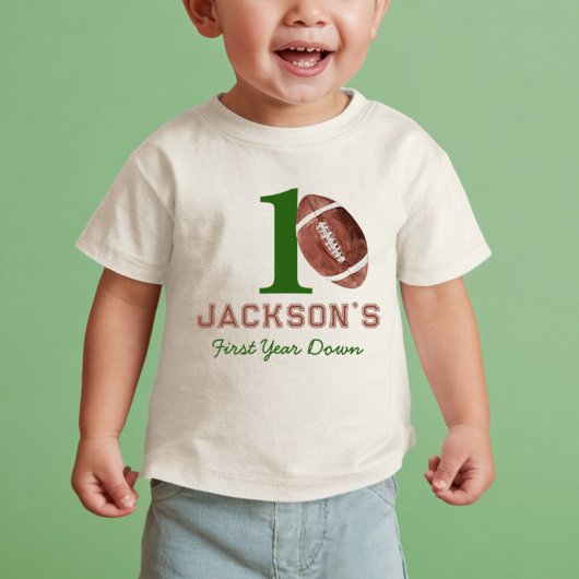 Football First Year Down ベビーTシャツ