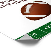 Football First Year Down 1st birthday Photograph ポスター (角)