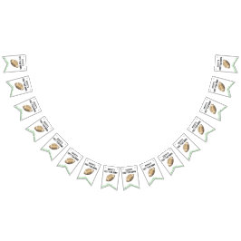 Football First Year Down Birthday Party バンティングフラッグ