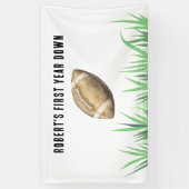 Football First Year Down Birthday Party 横断幕 (縦)