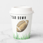 Football First Year Down Birthday Party 紙コップ (裏面)