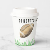 Football First Year Down Birthday Party 紙コップ (正面)