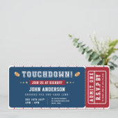 Football First Year Touchdown Birthday Ticket 招待状 (スタンド正面)