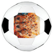 Football - Five Lion Cubs Artwork サッカーボール (回転)