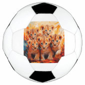 Football - Five Lion Cubs Artwork サッカーボール (正面)