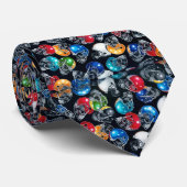 Football Frenzy Football Helmet Pattern Tie ネクタイ (ロール)