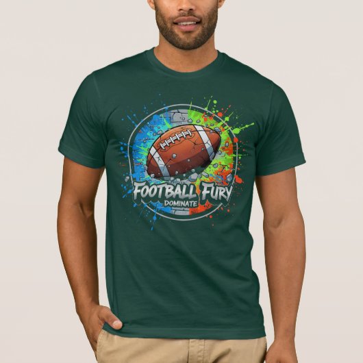 Football Furry Dominate Game Day Vibes Tシャツ (正面)
