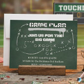 Football Game Plan Chalkboard Big Game Party 招待状