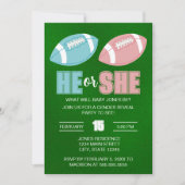 Football Gender Reveal Invitation 招待状 (正面)