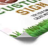 Football Girl Birthday Party Table Sign ポスター (角)