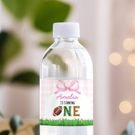 Football Girl Birthday Party Water Bottle Label ペットボトルラベル