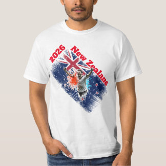 Football Goal Celebration New Zealand Flag 2026 Tシャツ