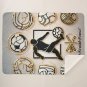 "Football Graphic Designs" シェルパブランケット (正面(横))