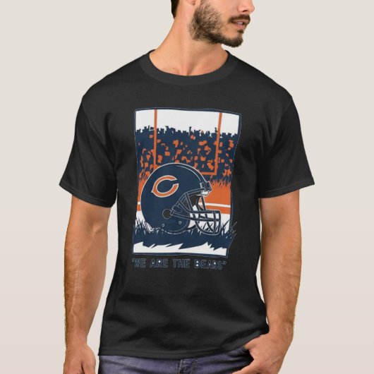 Football Helmet and Stadium Atmosphere Tシャツ (正面)