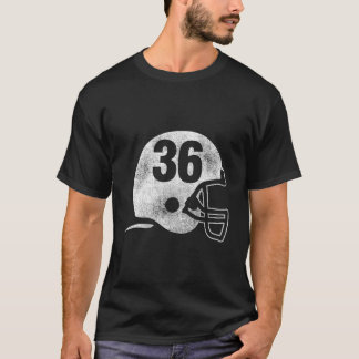 Football Helmet Number 36 Jersey Player Number Tシャツ