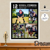 Football High School Senior Night 7 Photo Collage ポスター