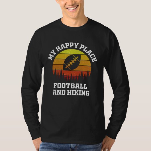 Football hiking men women kids walking hobbies spo tシャツ (正面)