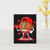 Football Ice Cream Valentine Dripng Game Day Men B カード (黄色い花)