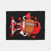 Football Ice Cream Valentine Dripng Game Day Men B フリースブランケット (正面(横))