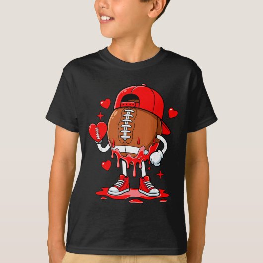 Football Ice Cream Valentine Dripng Game Day Men B Tシャツ (正面)