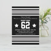 Football Jersey Black|シルバーパーティの招待状 招待状 (スタンド正面)