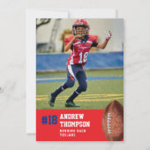 Football Kids Birthday Party Ticket Invitation 招待状 (裏面)