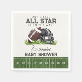Football Little All Star Touchdown Baby Shower スタンダードカクテルナプキン