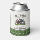 Football Little All Star Touchdown Baby Shower 缶クーラー (缶裏面)
