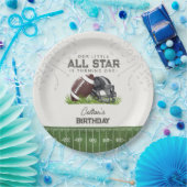 Football Little All Star Touchdown Birthday ペーパープレート (パーティー)