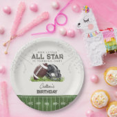 Football Little All Star Touchdown Birthday ペーパープレート (パーティー)