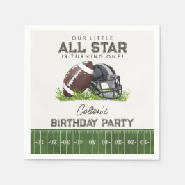 Football Little All Star Touchdown Birthday Party スタンダードカクテルナプキン