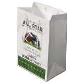 Football Little AllStar Touchdown Birthday Favor ミディアムペーパーバッグ (裏面アングル)