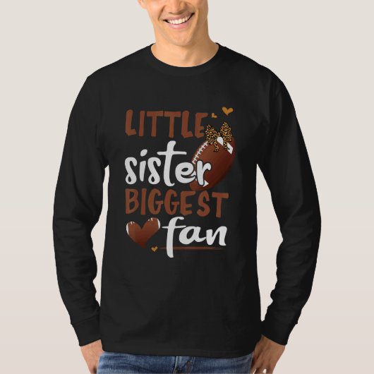 Football Little Sister Biggest Fan Sister Player S Tシャツ (正面)