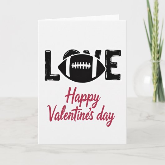 Football Love Valentine Card カード (正面)