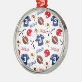 Football Lover Christmas Ornament Keepsake メタルオーナメント (左)