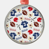 Football Lover Christmas Ornament Keepsake メタルオーナメント (正面)