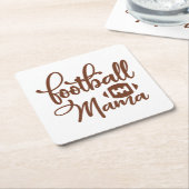 Football Mama スクエアペーパーコースター (アングル)