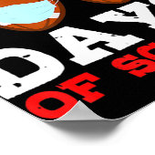 Football Masks Fun 100 Days of School Teacher Boy ポスター (角)