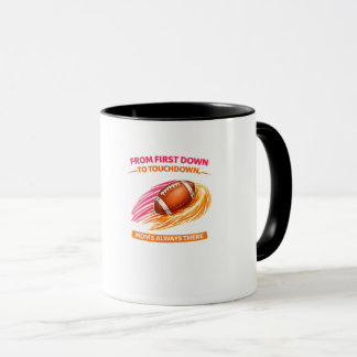 Football Mom Mug – From First Down to Touchdown Mo マグカップ