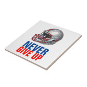 Football Motivational Never Give Up  タイル (側面)