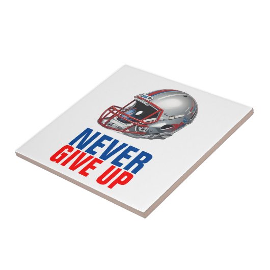 Football Motivational Never Give Up  タイル (側面)