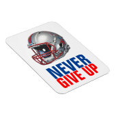 Football Motivational Never Give Up  マグネット (右側)