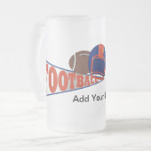 FOOTBALL Mug Beer Blue and Orange - SRF フロストグラスビールジョッキ (正面左)