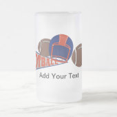 FOOTBALL Mug Beer Blue and Orange - SRF フロストグラスビールジョッキ (中央)