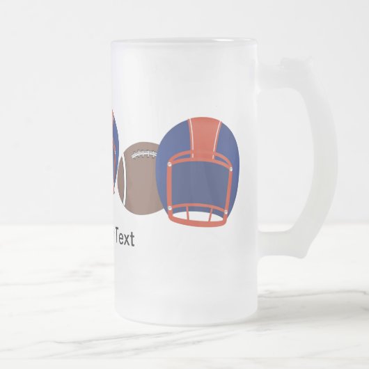 FOOTBALL Mug Beer Blue and Orange - SRF フロストグラスビールジョッキ (右)