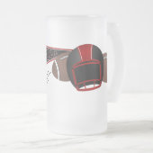 FOOTBALL Mug Beer Red / Garnet and Black - SRF フロストグラスビールジョッキ (正面右)