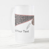 FOOTBALL Mug Beer Red / Garnet and Black - SRF フロストグラスビールジョッキ (正面左)