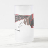 FOOTBALL Mug Beer Red / Garnet and Black - SRF フロストグラスビールジョッキ (中央)